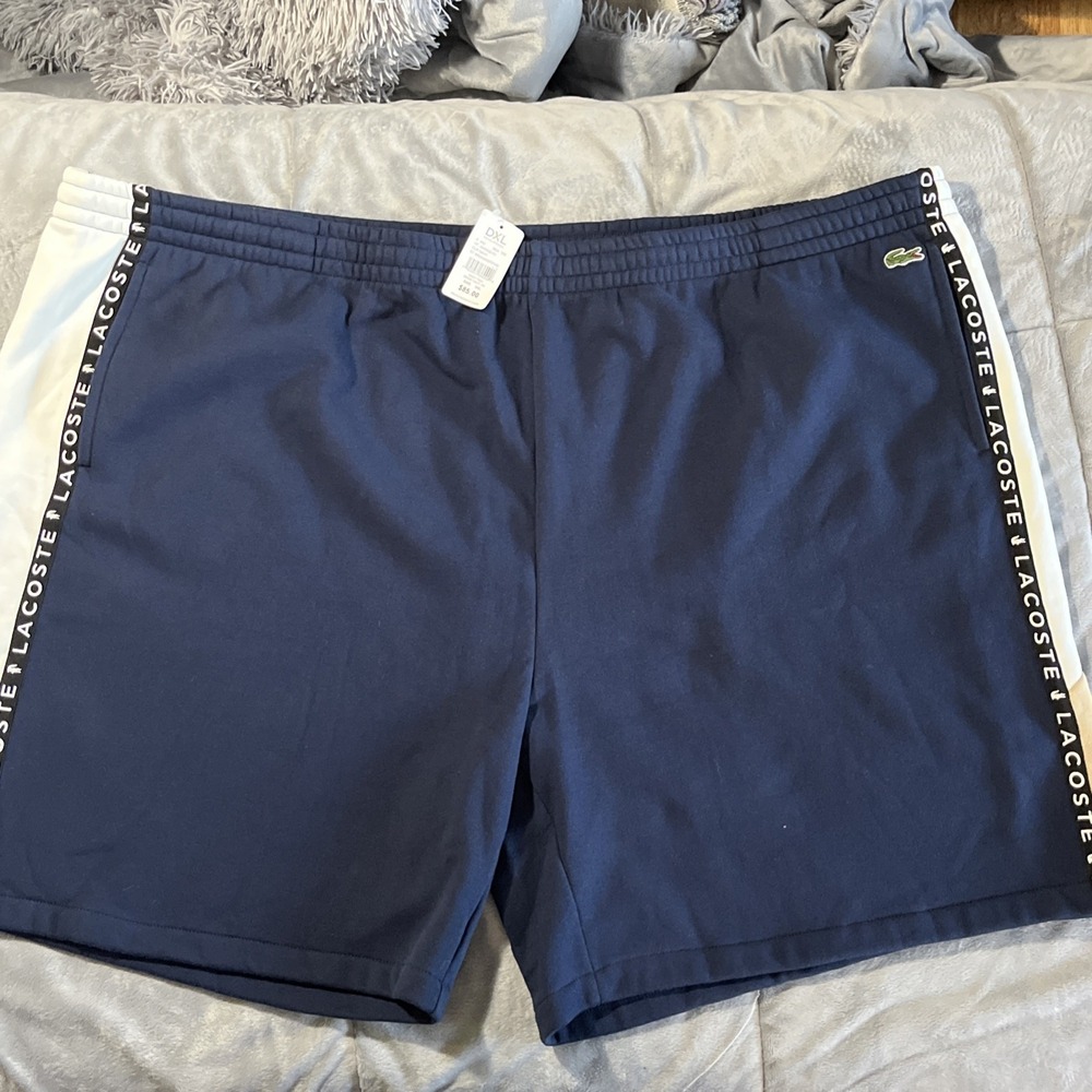 Lacoste NWT Men's Navy Athletic Shorts Elastic Waist Size 5XLB